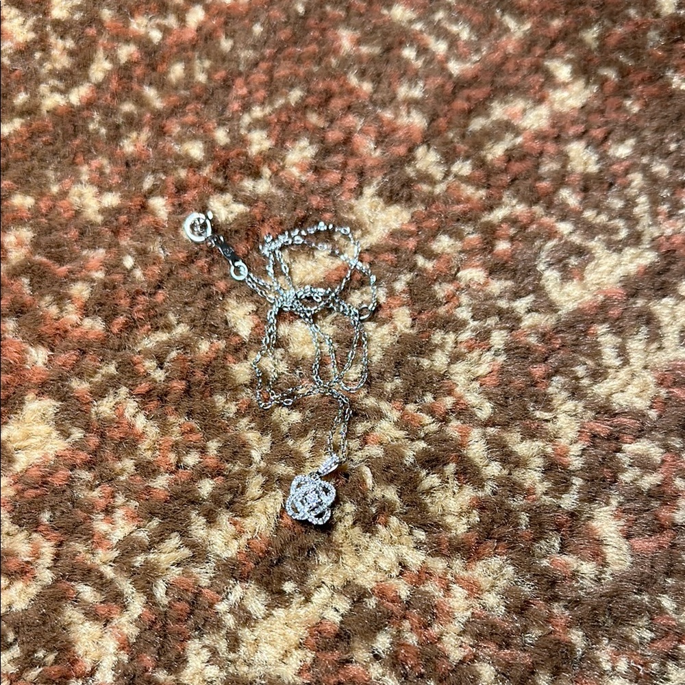 Kay Jewelers Silver Necklace with Crystal Charm